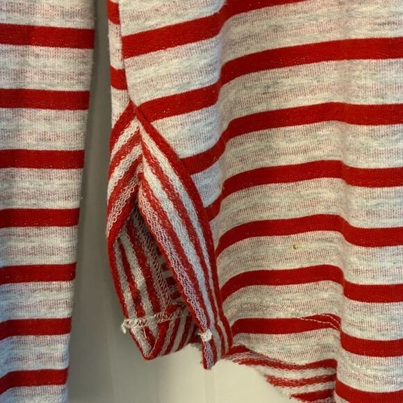 ANTHROPOLOGIE LEFT OF CENTER Long Sleeve Stripe Shirt Red Women’s Size XS - Picture 3 of 4